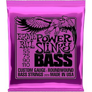 Ernie Ball 2831 Roundwound Power Slinky Bass Guitar Strings - (55-110)