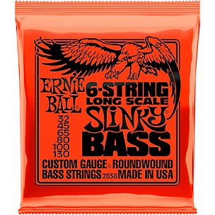 Ernie Ball 2838 Slinky Nickel Round Wound 6-String Electric Bass Strings