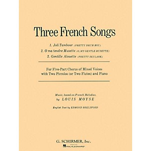 G. Schirmer 3 French Songs (SSATB) SSATB composed by Louis Moyse
