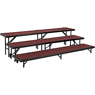 National Public Seating 3 Level Straight Standing Choral Riser (18"x96" Platform)