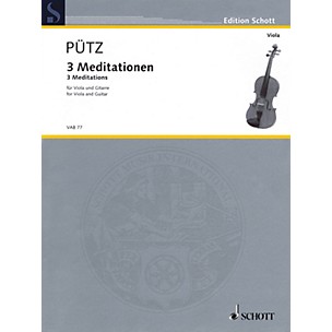 Schott 3 Meditations (Viola and Guitar Two Performance Scores) String Series Softcover Composed by Eduard Pütz