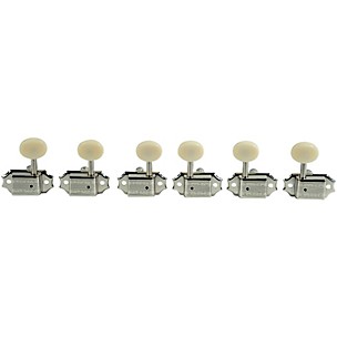 Kluson 3 On A Plate Deluxe Series Oval Plastic Double Line Logo Tuning Machines