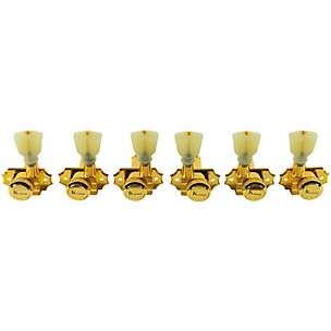 Kluson 3 Per Side Locking Revolution Series G-Mount Non-Collared Pearloid Keystone Tuning Machines