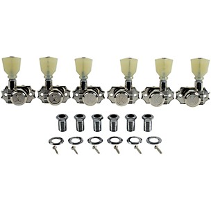 Kluson 3 Per Side Locking Revolution Series G-Mount Pearloid Keystone Tuning Machines