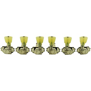 Kluson 3 Per Side Revolution Series G-Mount Pearloid Keystone Tuning Machines