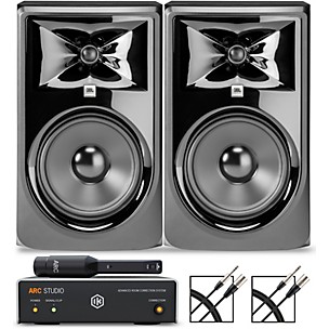 JBL 308P MKII 8" Studio Monitor Pair With IK Multimedia ARC Studio Advanced Room Correction System