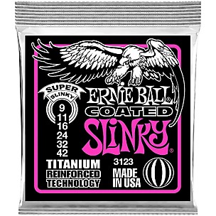 Ernie Ball 3123 Coated Super Slinky Electric Guitar Strings