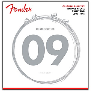 Fender 3150 Original Bullets Vintage Nickel Bullet End Electric Guitar Strings - Light