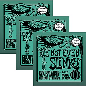 Ernie Ball 3226 Nickel Not Even Slinky Electric Guitar Strings 3-Pack