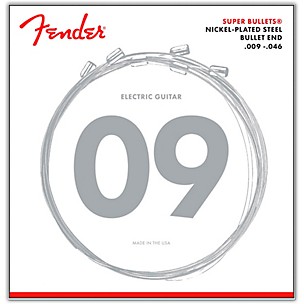 Fender 3250LR Super Bullets Nickel-Plated Steel Bullet End Electric Guitar Strings - Light Regular