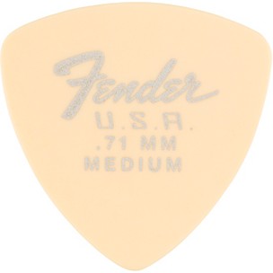 Fender 346 Dura-Tone Delrin Pick (12-Pack), Olympic White