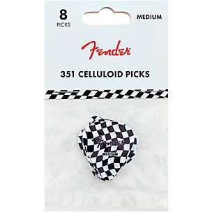 Fender 351 Celluloid Wavy Checkerboard Guitar Picks