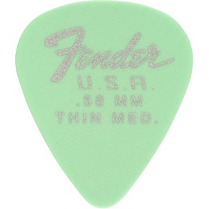 Fender 351 Dura-Tone Delrin Pick (12-Pack), Surf Green