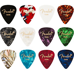 Fender 351 Shape Celluloid Medley Guitar Picks