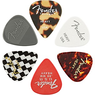 Fender 351 Shape Material Medley Guitar Picks (6-Pack)