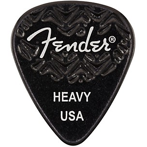 Fender 351 Shape Wavelength Celluloid Guitar Picks (6-Pack), Black