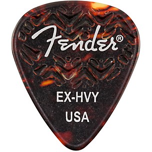 Fender 351 Shape Wavelength Picks (6-Pack), Tortoise Shell