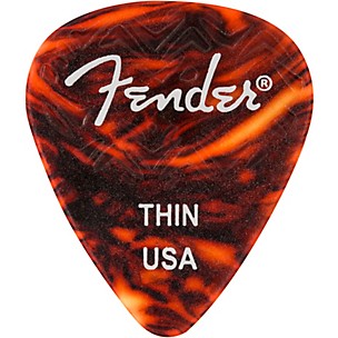 Fender 351 Shape Wavelength Picks (6-Pack), Tortoise Shell