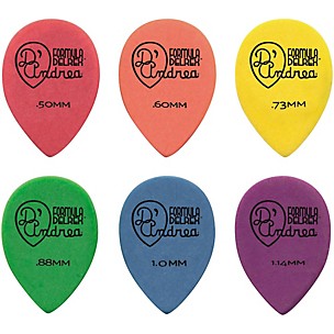 D'Andrea 358 Small Delrex Delrin Guitar Picks Teardrop - One Dozen