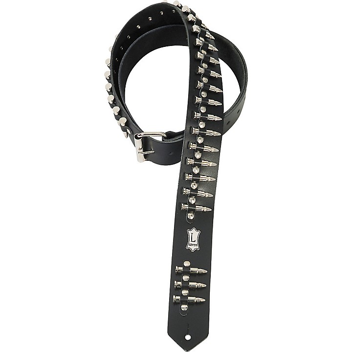 Levy's Boot Leather Guitar Strap With Metal Bullets | Music & Arts