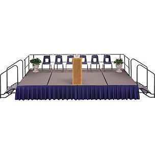 Midwest Folding Products 4' Deep X 8' Wide Single Height Portable Stage & Seated Riser