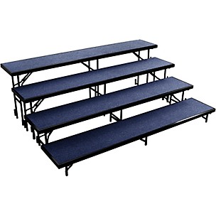 National Public Seating 4 Level Straight Standing Choral Riser (18"x96" Platform)