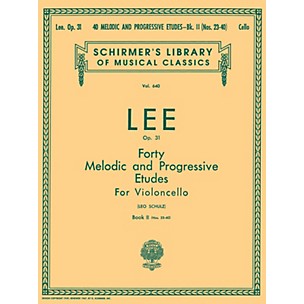 G. Schirmer 40 Melodic and Progressive Etudes, Op. 31 - Book 2 String Solo Composed by S Lee Edited by L Schultz