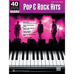 Alfred 40 Sheet Music Bestsellers: Pop & Rock Hits Book