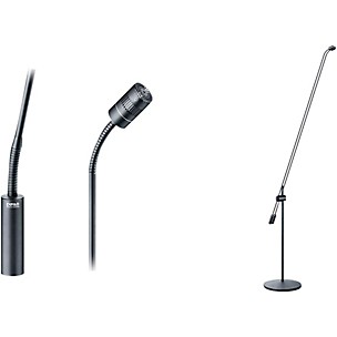 DPA Microphones 4018 Supercardioid Mic, Black, XLR, 122 cm (48 in) Boom, Floor Stand, Twin Mic