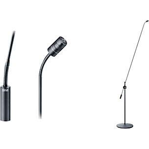DPA Microphones 4018 Supercardioid Mic, With Floor Stand & 48" Boom - Black