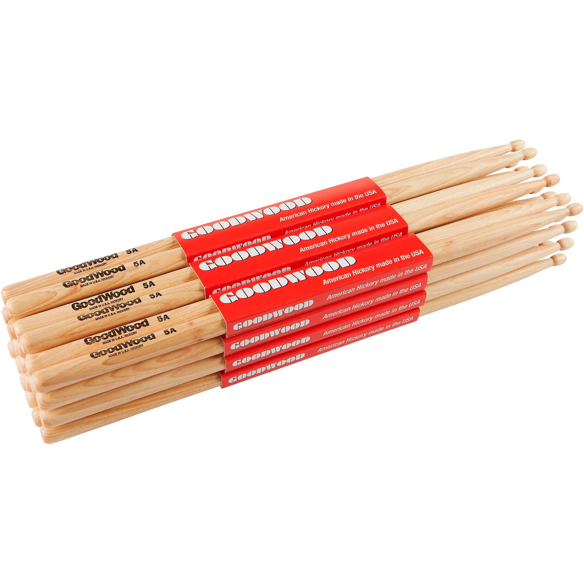 Goodwood 12-Pack Drumsticks 7A Wood