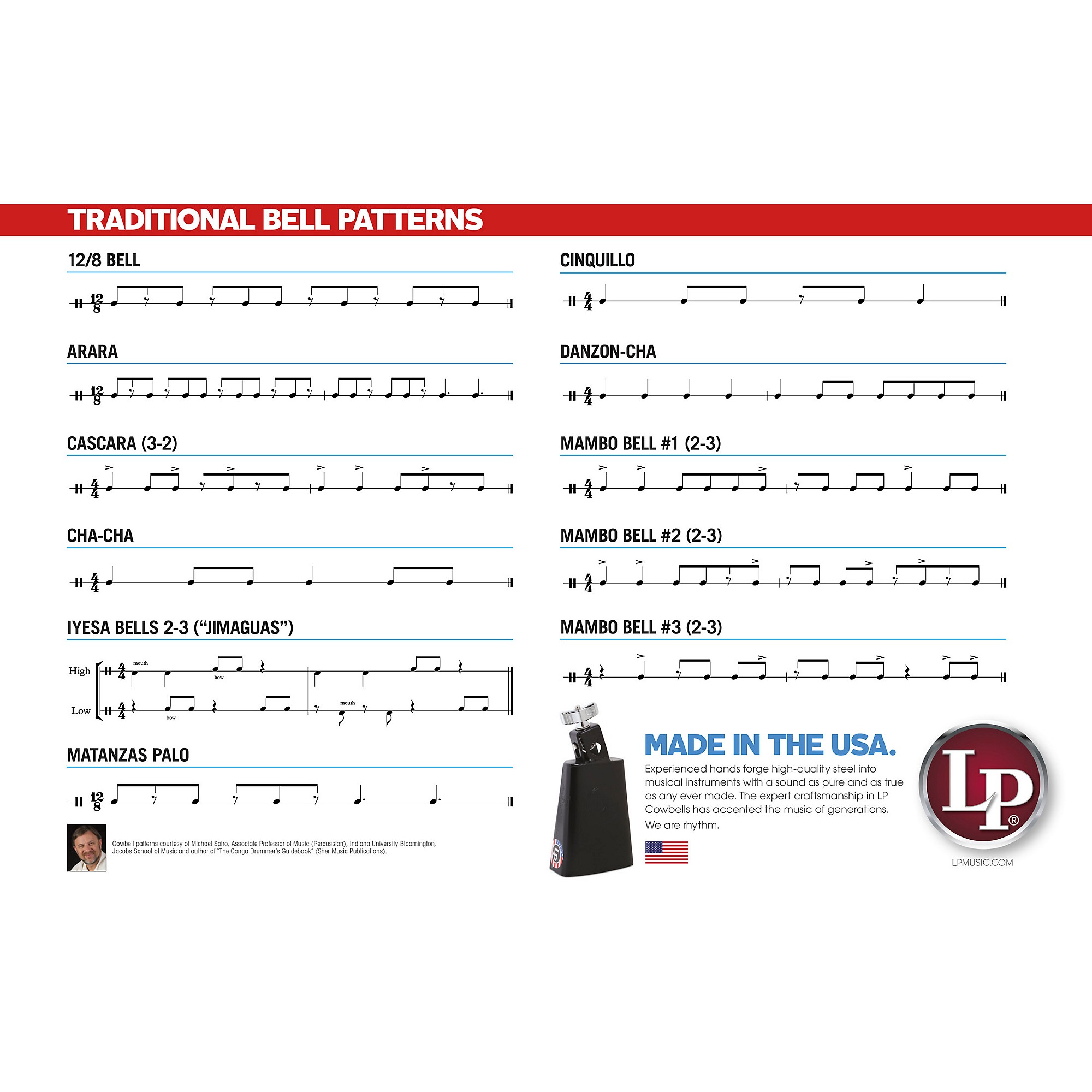 LP LP ES-2 Salsa Bell Cha Cha Cowbell High Pitch | Music & Arts