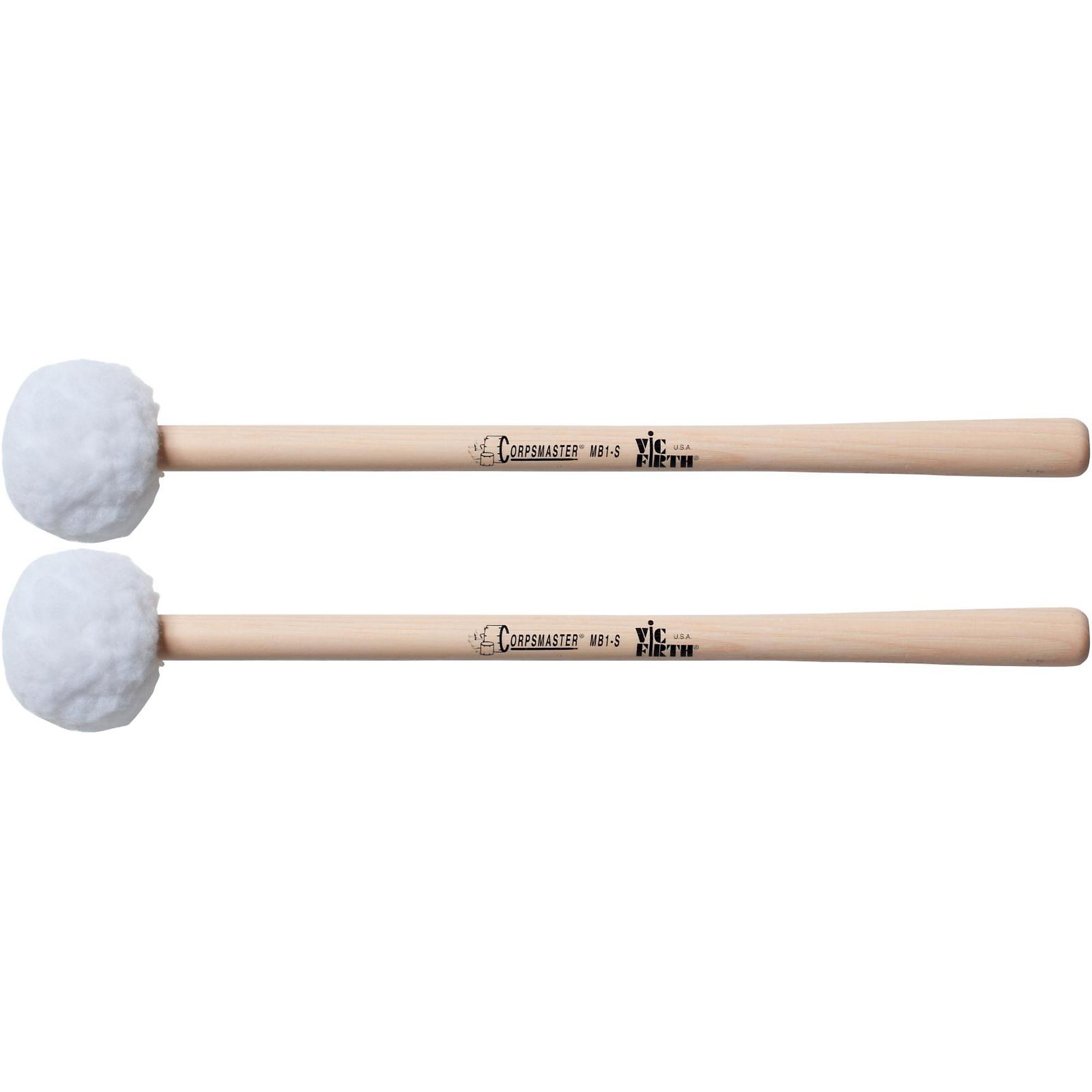 MB2S - Corpsmaster Bass Mallets - Medium Head, Soft – Vic Firth