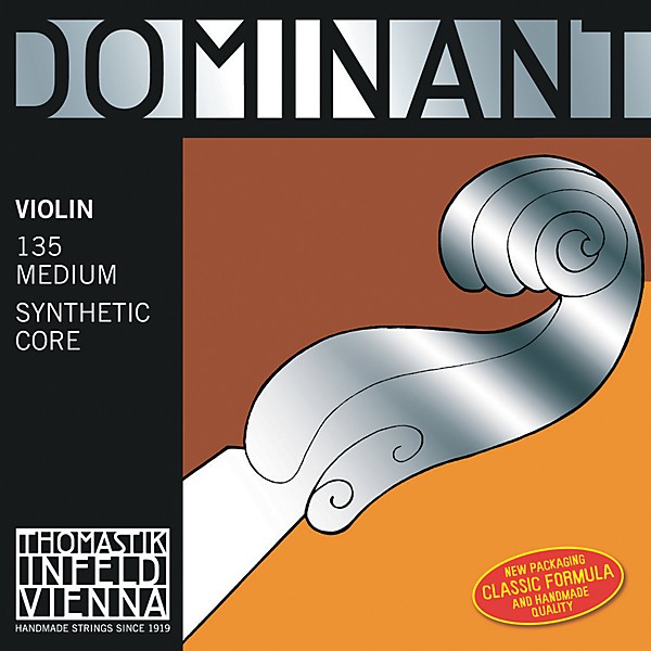 Thomastik Dominant Violinsaite 132 D 4/4 D-Einzelsaite Violine Kunststoffkern 