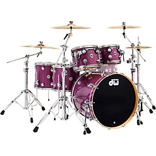 DW 5-Piece Collectors SSC Maple Finish Ply Shell Pack with 22 in. Bass Drum - Purple Glass