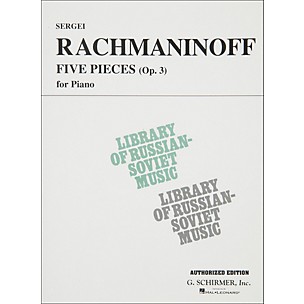 Hal Leonard 5 Pieces Op 3 for Piano Rachmaninoff By Rachmaninoff