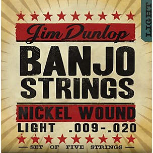 Dunlop 5-String Banjo Light Nickel String Set