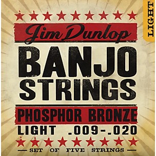 Dunlop 5-String Banjo Light Phosphor Bronze Strings