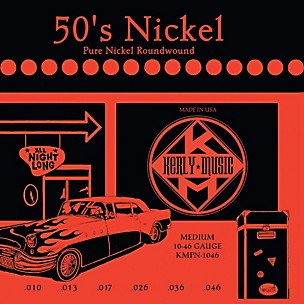 Kerly Music 50'S Nickel Pure Nickel Medium Electric Guitar Strings