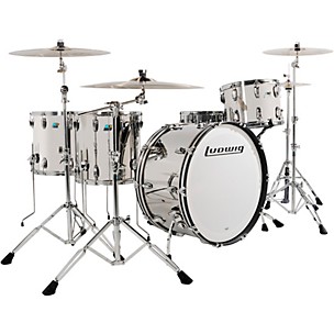 Ludwig 50th Anniversary Stainless Steel Zep 4-Piece Drum Shell Pack