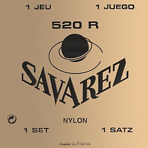 Savarez 520R Red Card Rectified Nylons Traditional Basses Normal Tension Nylon Guitar String Set