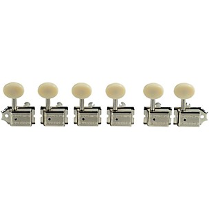Kluson 6-In-Line Deluxe Series Oval Plastic Double Line Logo Tuning Machines