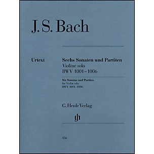 G. Henle Verlag 6 Sonatas And Partitas BWV 1001-1006 for Violin By Bach