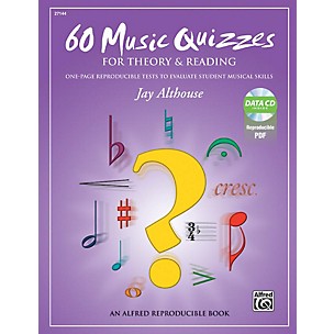 Alfred 60 Music Quizzes for Theory and Reading Book & Data CD