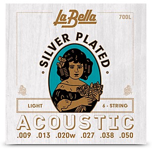 LaBella 700 Silver-Plated 6-String Acoustic Guitar Strings