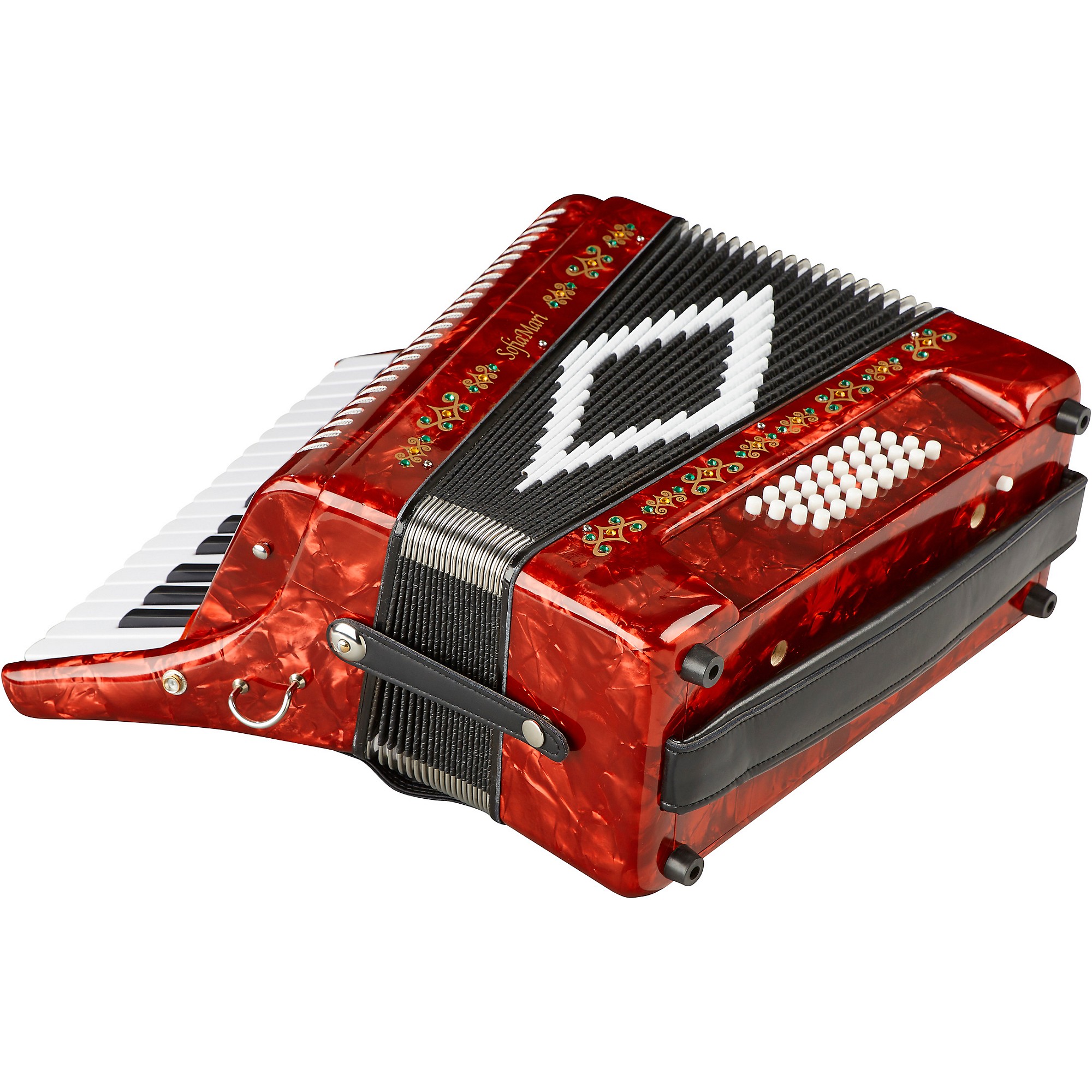 SofiaMari SM-3232 32 Piano 32 Bass Accordion Red Pearl | Music & Arts