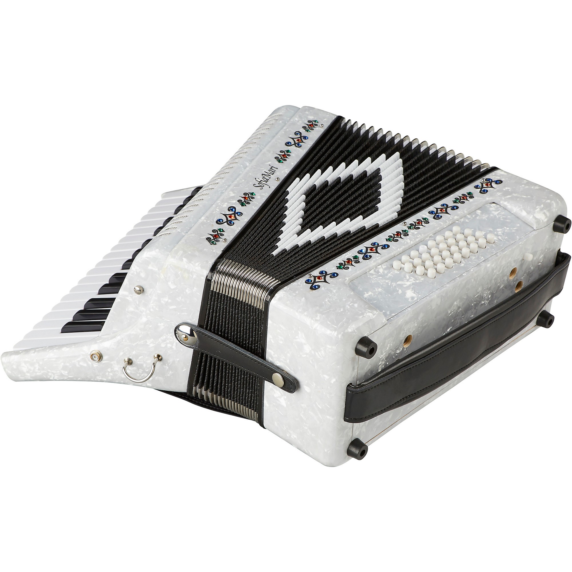 Sofiamari SM-3232 32 Piano 32 Bass Accordion White Pearl | Music