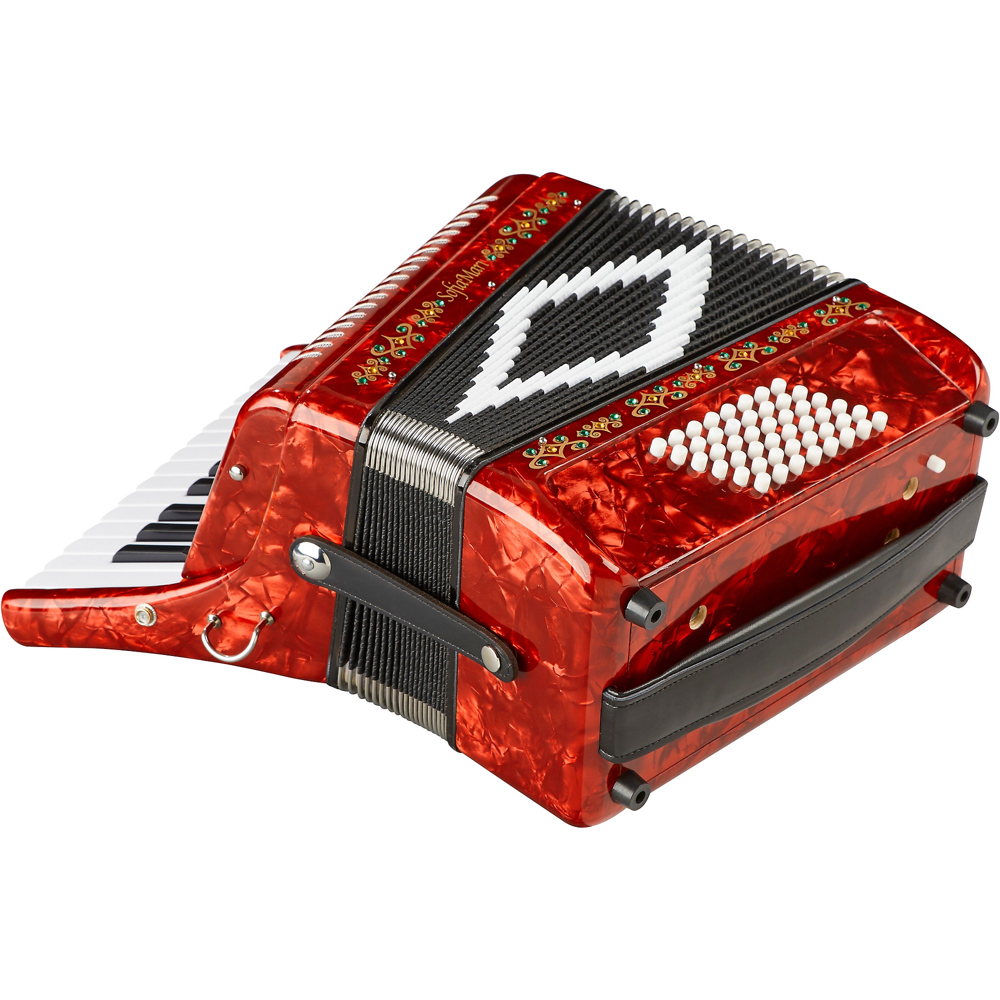 SofiaMari SM-2648, 26 Piano 48 Bass Accordion Red Pearl | Music & Arts