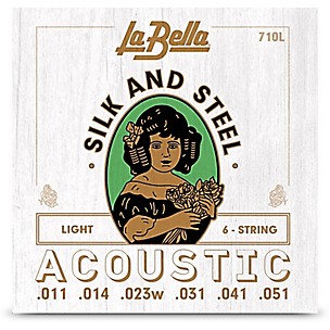 LaBella 710L Silk & Steel Light Acoustic Guitar Strings
