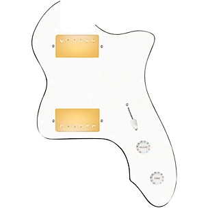 920d Custom 72 Thinline Tele Loaded Pickguard With Gold Cool Kids Humbuckers & White Knobs